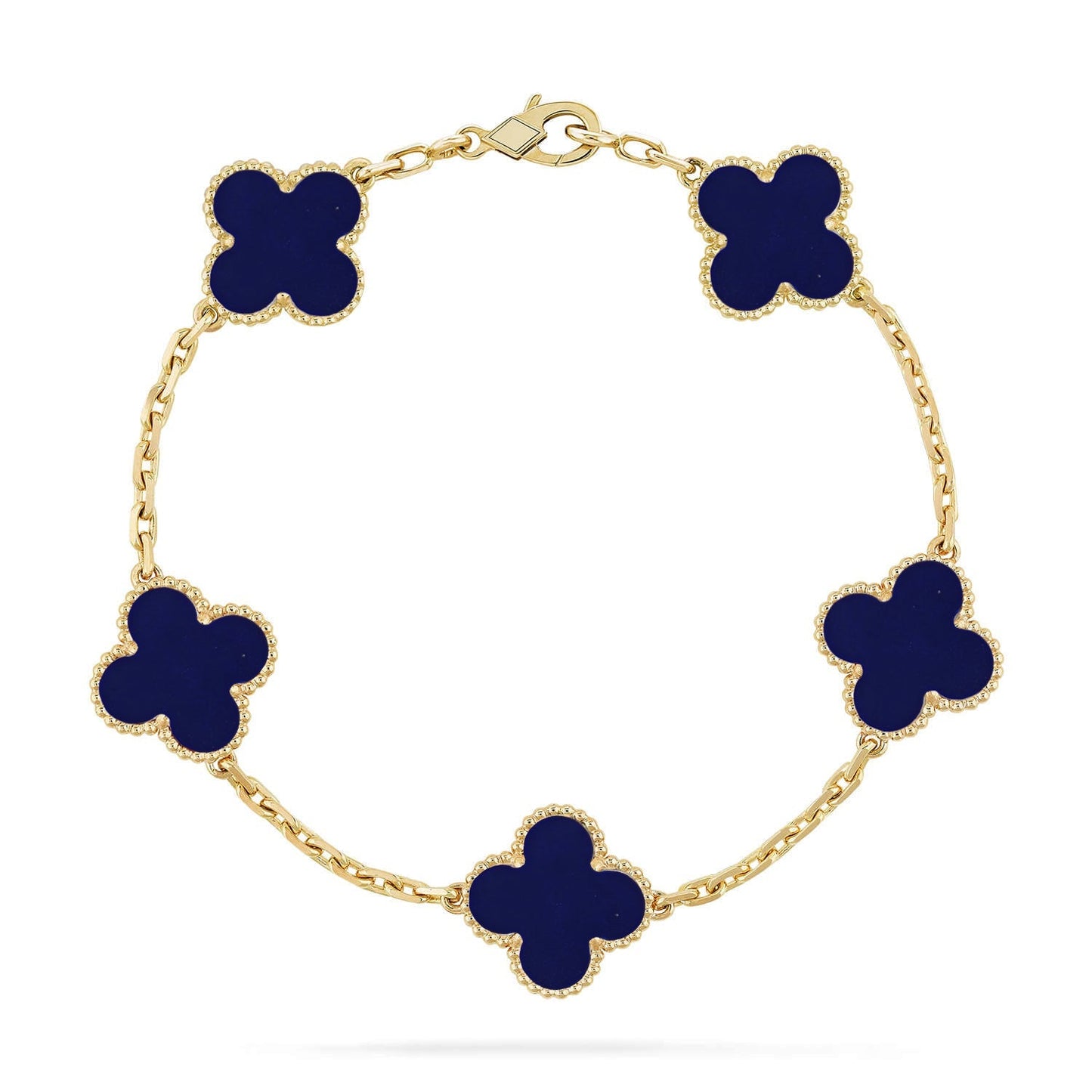 [Elite]CLOVER 5 MOTIF LAPIS LAZULI BRACELET COLLECTION