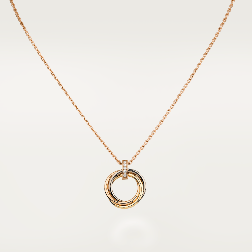 [Elite]TRINITY NECKLACE GOLD  DIAMONDS