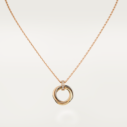 [Elite]TRINITY NECKLACE GOLD  DIAMONDS