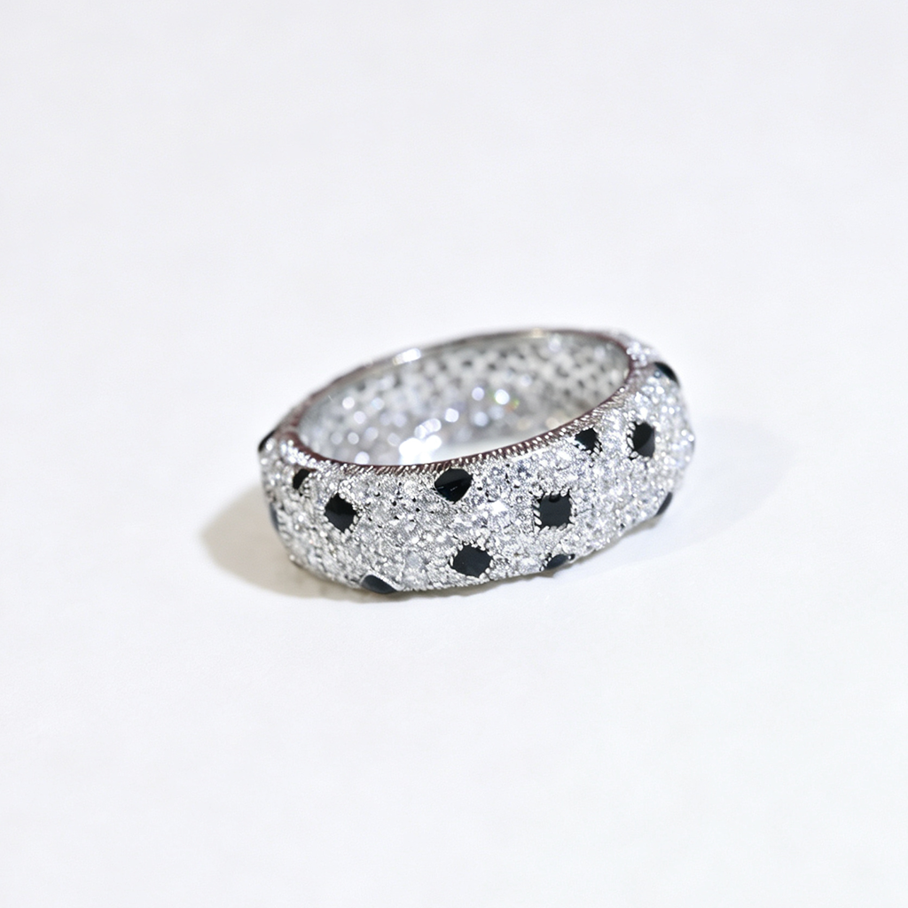 [Elite]PANTHERE SPOTTED FULL DIAMOND RING
