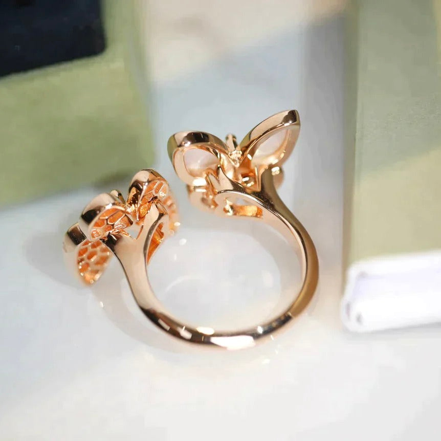 [Elite]TWIN BUTTERFLY DIAMOND MOP RING
