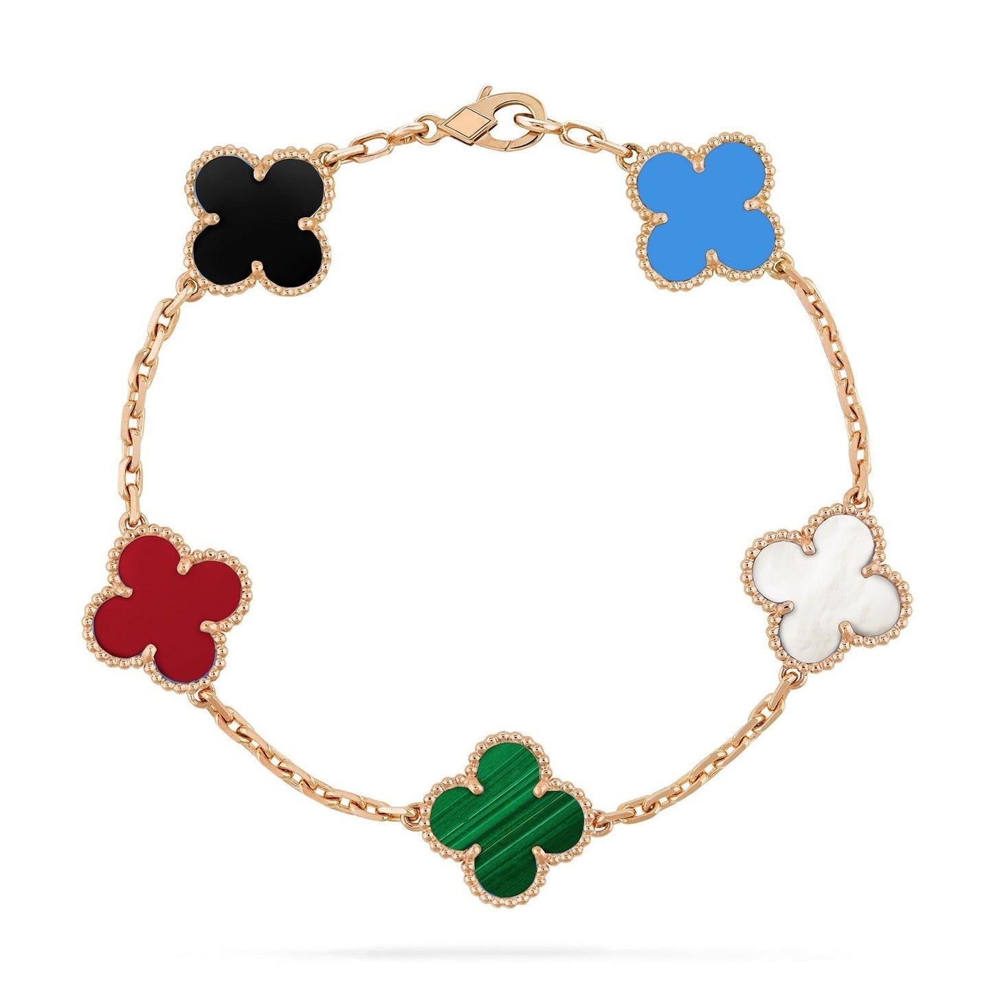 [Elite]CLOVER 5 MOTIFS MULTICOLOR BRACELET