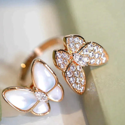 [Elite]TWIN BUTTERFLY DIAMOND MOP RING