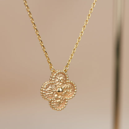 [Elite]CLOVER 15MM  BRONZING NECKLACE