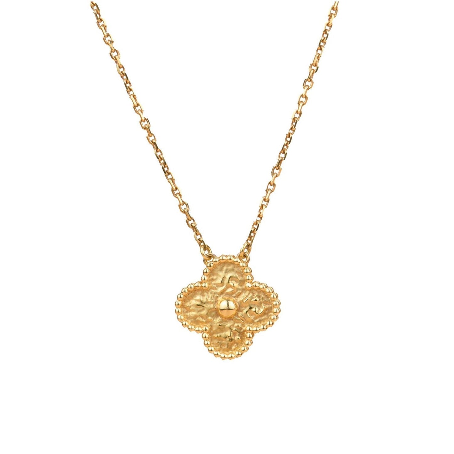 [Elite]CLOVER 15MM  BRONZING NECKLACE
