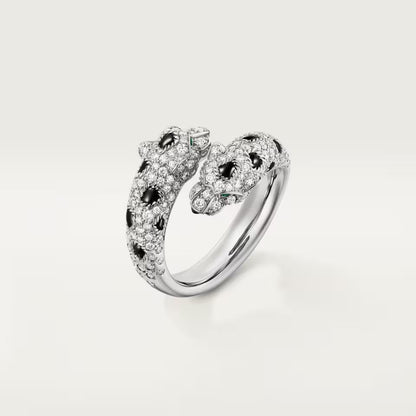 [Elite]PANTHERE DOUBLE HEADED FULL DIAMOND  RING