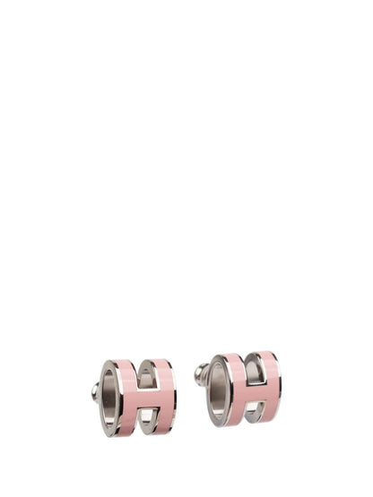 [Elite]MINI POP H SILVER EARRINGS PINK