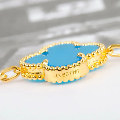 [Elite] CLOVER 5 MOTIF TURQUOISE BRACELET COLLECTION
