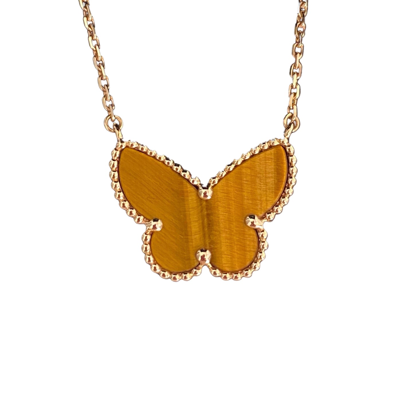 [Elite] TIGER__ EYE BUTTERFLY NECKLACE