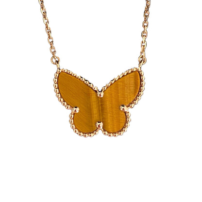 [Elite] TIGER__ EYE BUTTERFLY NECKLACE
