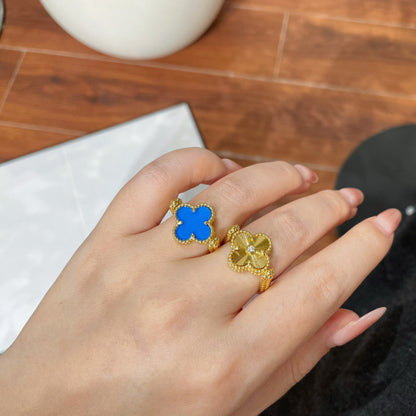 [Elite]CLOVER RIVERSIBLE BLUE AGATE RING