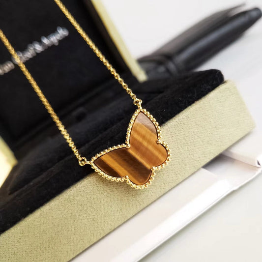 [Elite] TIGER__ EYE BUTTERFLY NECKLACE