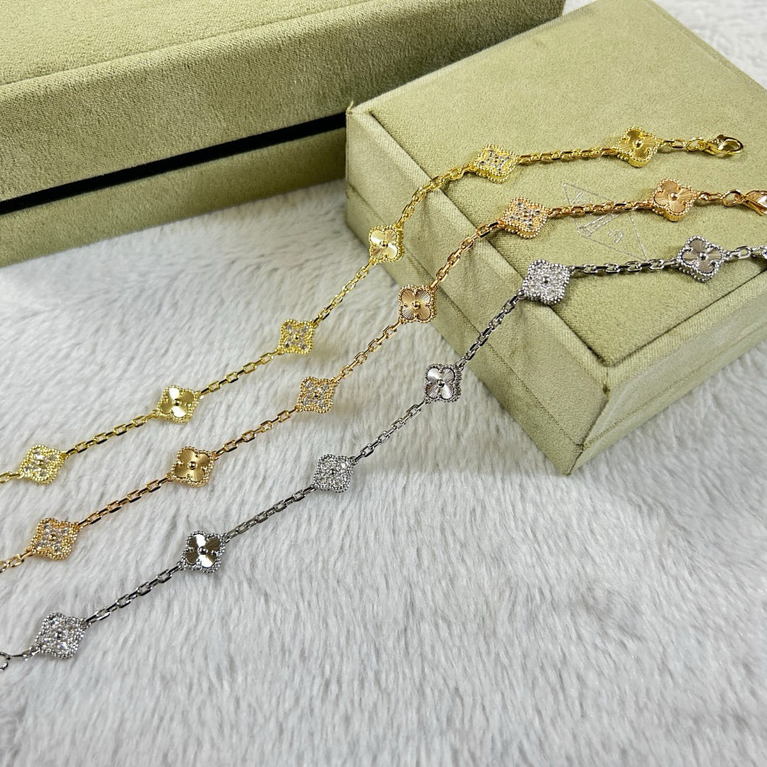 [Elite]CLOVER 6 MOTIF DIAMOND LASER BRACELET