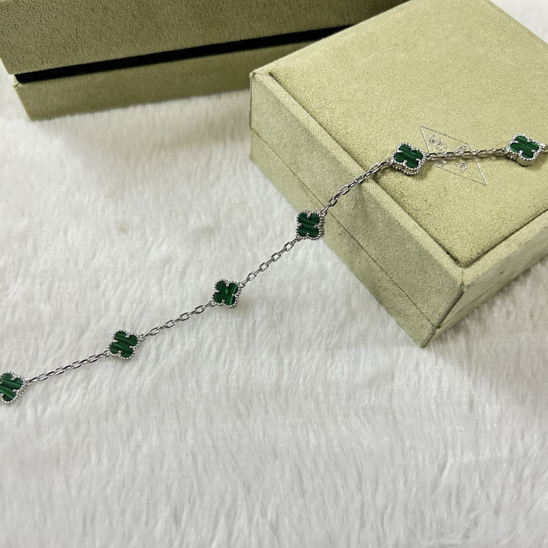 [Elite]CLOVER 6 MOTIF MALACHITE BRACELET