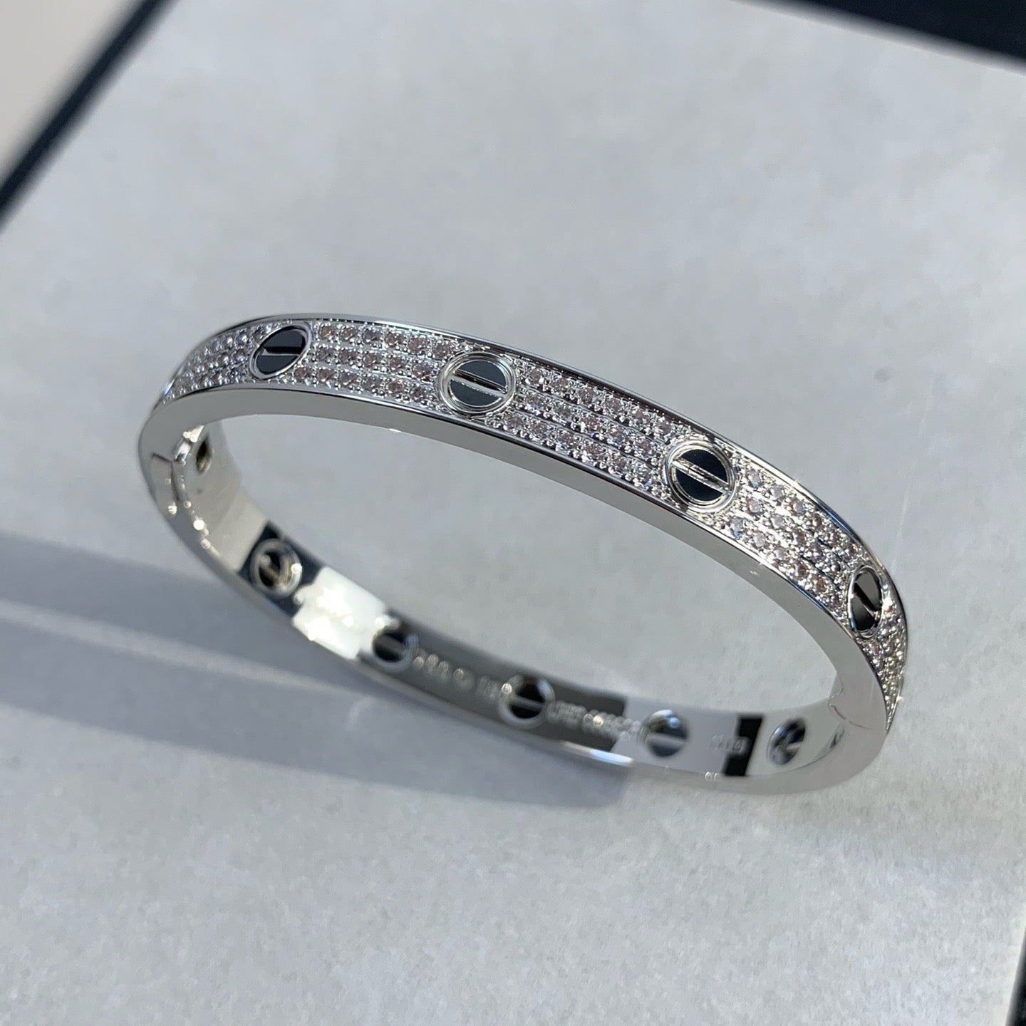 [Elite]LOVE BRACELET 6.1MM DIAMOND-PAVED CERAMIC