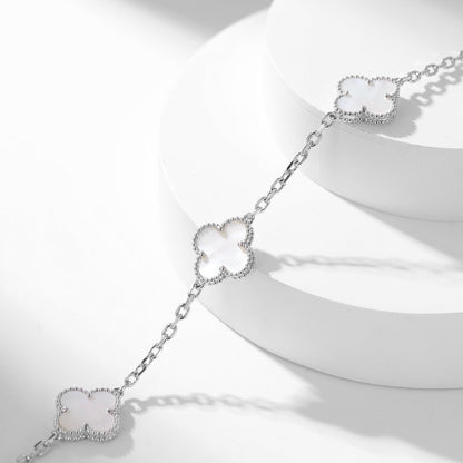 [Elite]CLOVER 10 MOTIFS WHITE MOTHER OF PEARL NECKLACE
