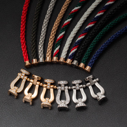 [Elite]FORCE LARGE HORSESHOE HALF DIAMOND BRACELET ROSE GOLD