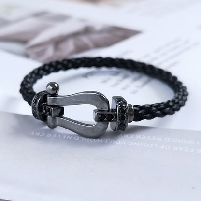 [Elite]FORCE LARGE SERIES HORSESHOE BLACK SAMURAI BRACELET