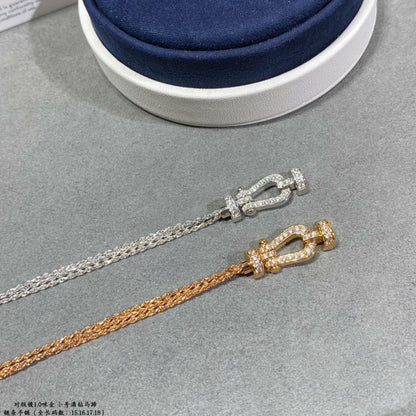 [Elite]FORCE SMALL HORSESHOE  DIAMOND CHAIN ROPE BRACELET
