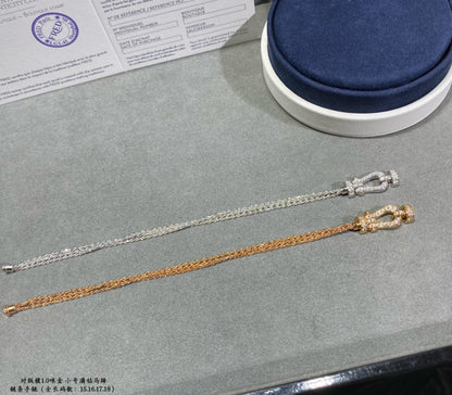 [Elite]FORCE SMALL HORSESHOE  DIAMOND CHAIN ROPE BRACELET