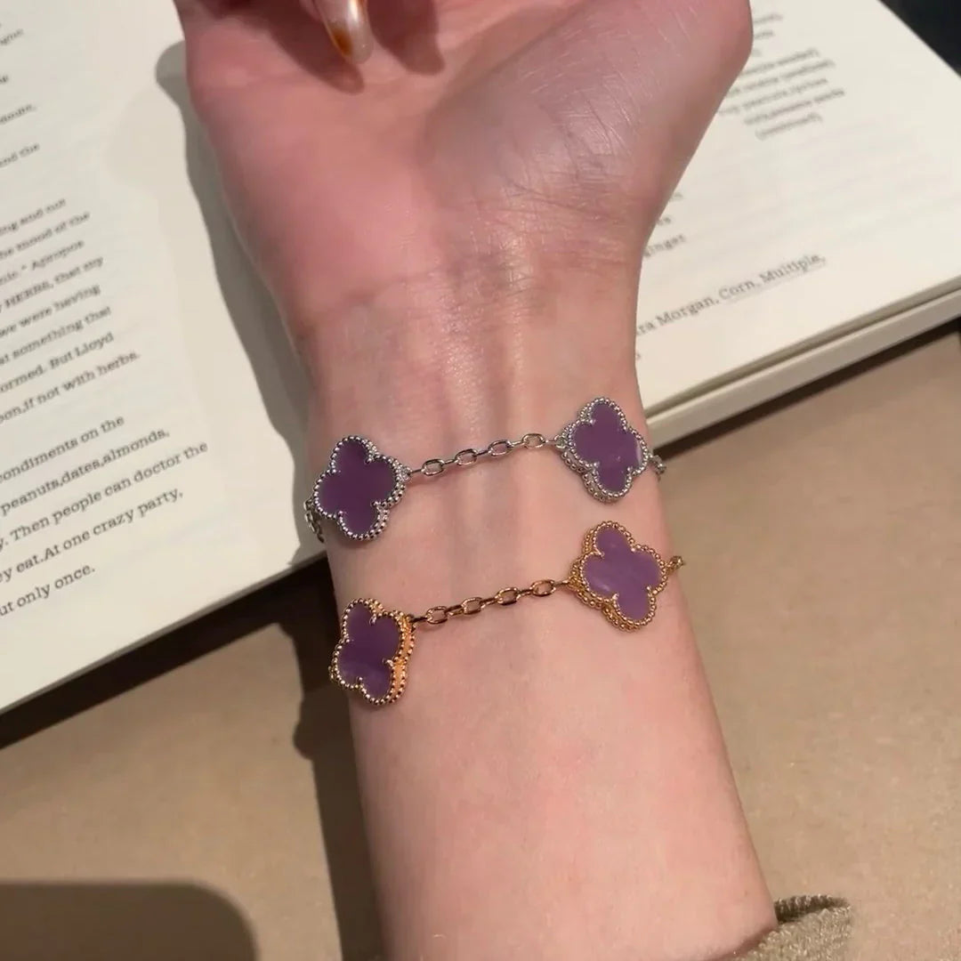 [Elite] CLOVER 5 MOTIF VIOLET BRACELET COLLECTION