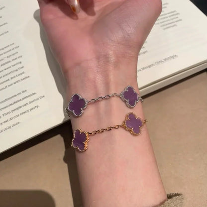 [Elite] CLOVER 5 MOTIF VIOLET BRACELET COLLECTION
