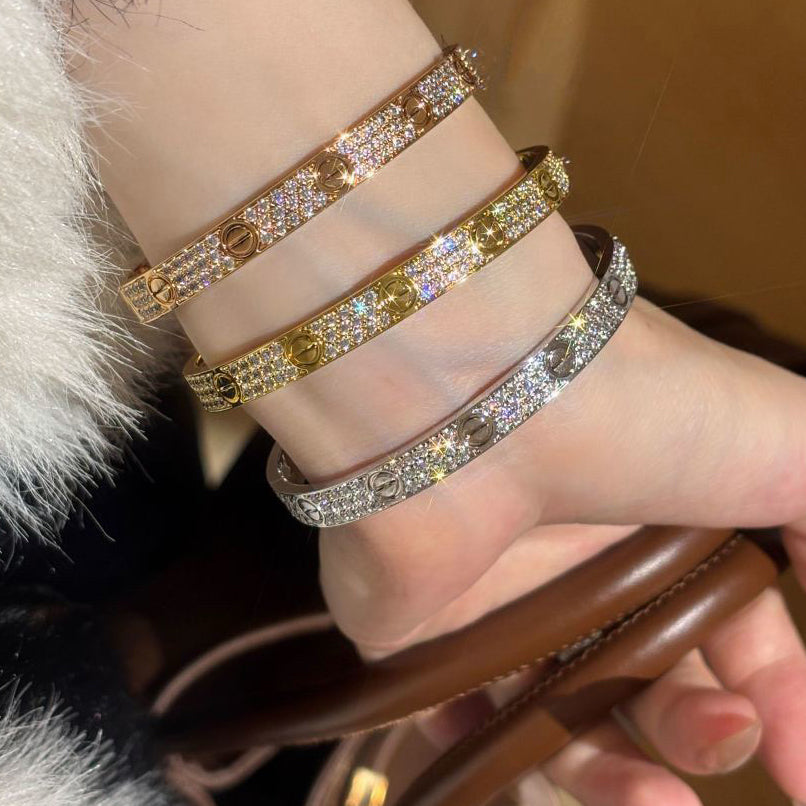 [Elite]LOVE BRACELET 6.1MM DIAMOND-PAVED