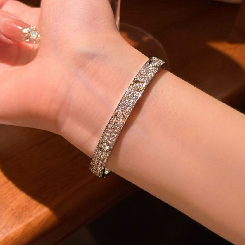 [Elite]LOVE BRACELET 6.1MM DIAMOND-PAVED 10 BIG DIAMONDS