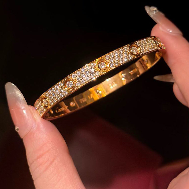 [Elite]LOVE BRACELET 6.1MM DIAMOND-PAVED 10 BIG DIAMONDS