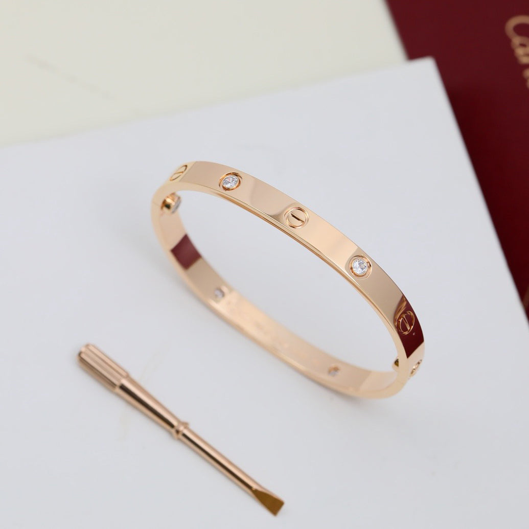 [Elite]LOVE BRACELET 6.1MM 4 DIAMONDS