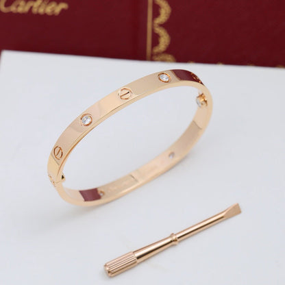 [Elite]LOVE BRACELET 6.1MM 4 DIAMONDS