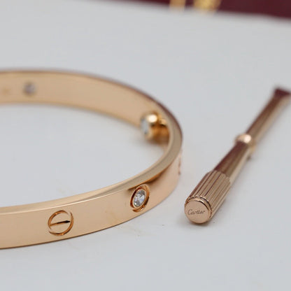 [Elite]LOVE BRACELET 6.1MM 4 DIAMONDS