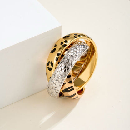 [Elite] TRINITY  RING LEOPARD PRINT