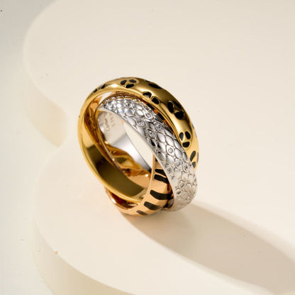 [Elite]TRINITY  RING LEOPARD PRINT
