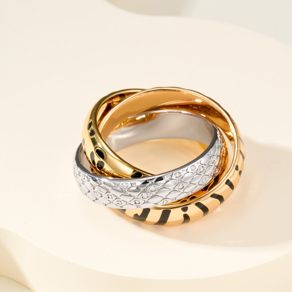 [Elite]TRINITY  RING LEOPARD PRINT
