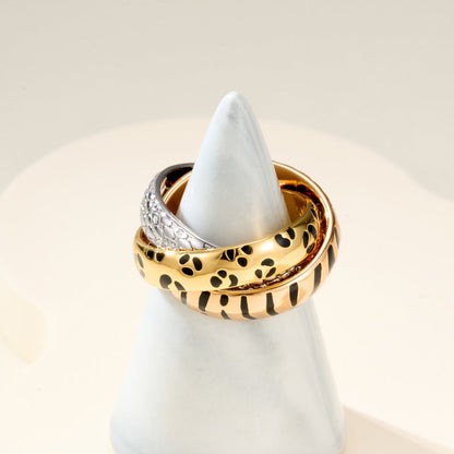 [Elite]TRINITY  RING LEOPARD PRINT