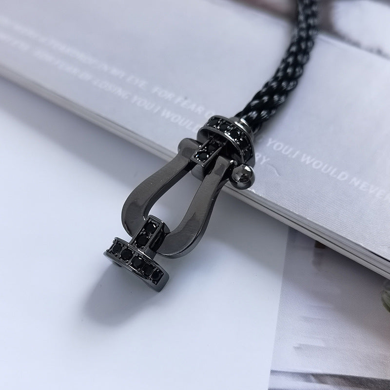 [Elite]FORCE LARGE SERIES HORSESHOE BLACK SAMURAI BRACELET