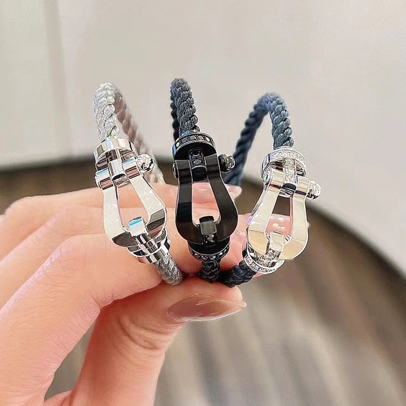[Elite]FORCE LARGE HORSESHOE NO DIAMOND BRACELET GOLD