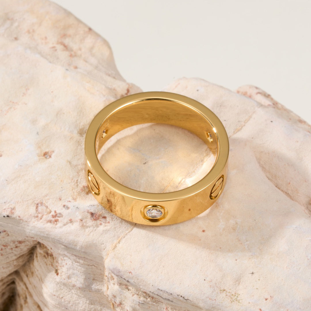 [Elite]LOVE 4MM 1 DIAMOND RING