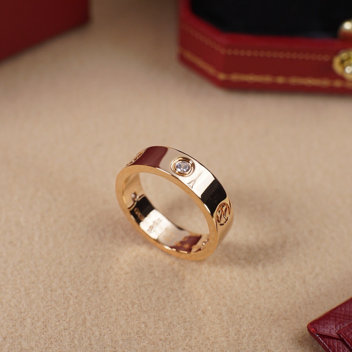 [Elite]LOVE 5.5MM 3 DIAMOND RING