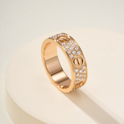 [Elite]LOVE RING 5.5MM DIAMONDS PAVED