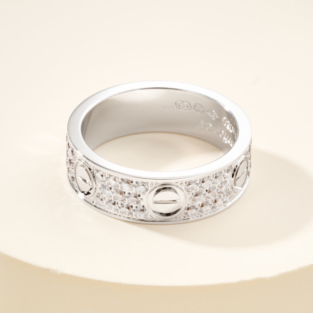 [Elite]LOVE RING 5.5MM DIAMONDS PAVED