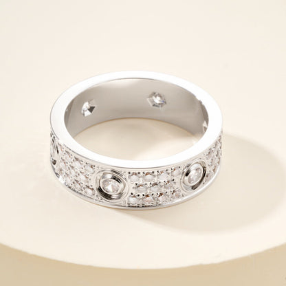 [Elite]LOVE 5.5MM FULL-PAVE 6-DIAMOND RING
