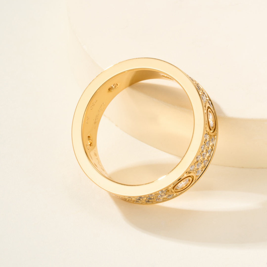 [Elite]LOVE 5.5MM FULL-PAVE 6-DIAMOND RING