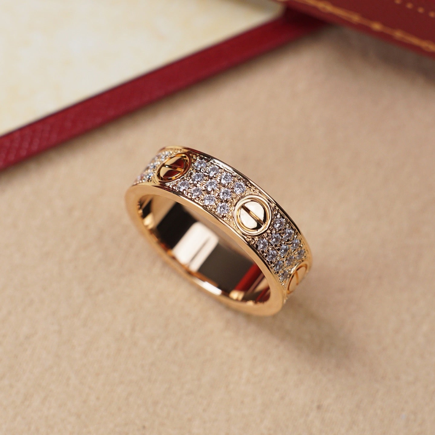 [Elite]LOVE RING 5.5MM DIAMONDS PAVED