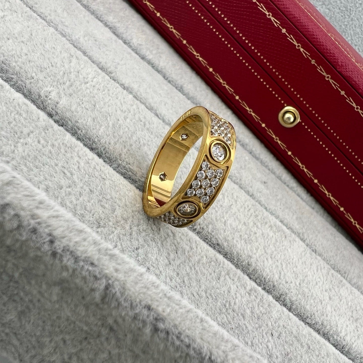 [Elite]LOVE 5.5MM FULL-PAVE 6-DIAMOND RING