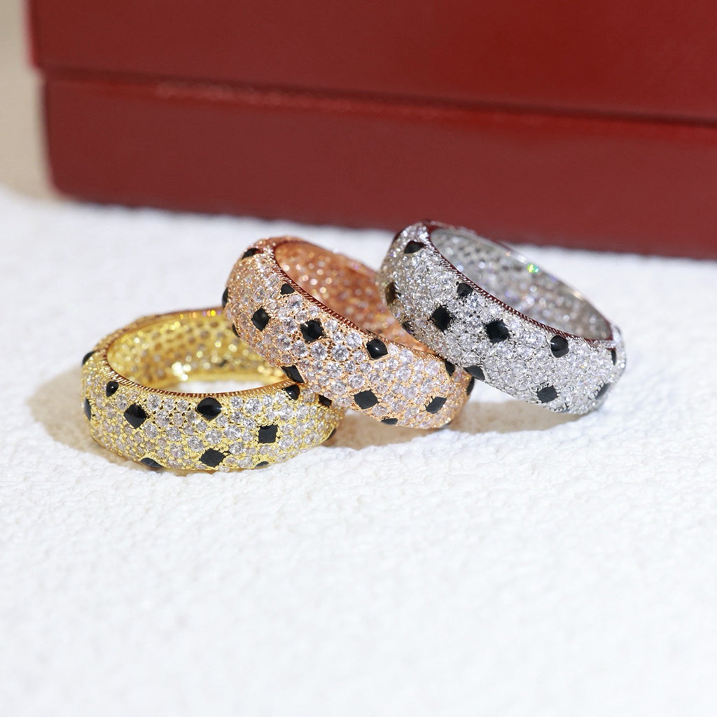 [Elite]PANTHERE SPOTTED FULL DIAMOND RING