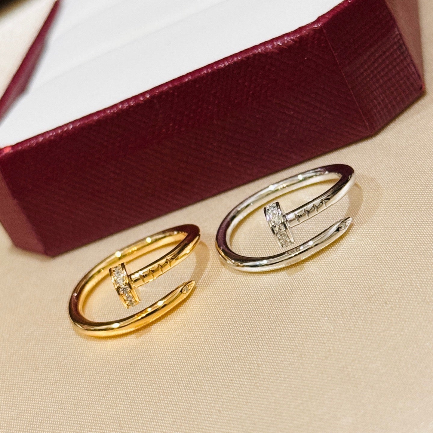 [Elite]JUSTE 1.8MM HALF DIAMOND RING