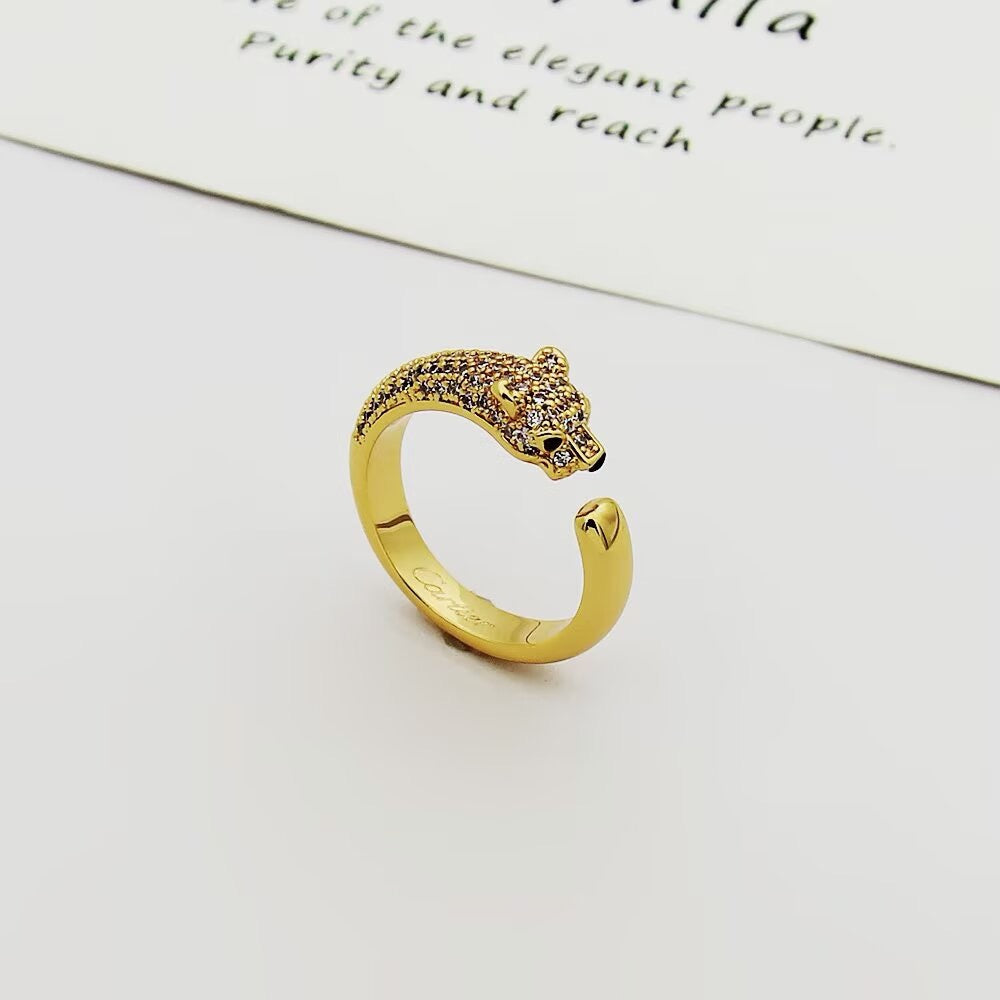 [Elite]PANTHERE HALF DIAMOND SMALL RING