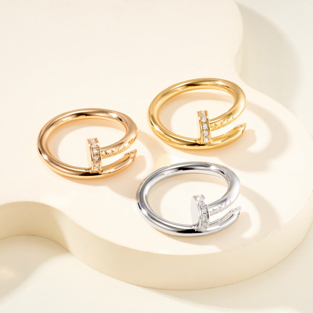 [Elite]JUSTE RING 2.6MM HALF DIAMOND